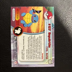 Squirtle #7 HOLO FOIL Topps Trading Cards Series 1 Pokemon - Image 2