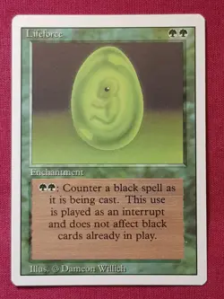 Magic The Gathering REVISED LIFEFORCE green card MTG - Image 1