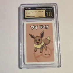 CGC Pristine 10 Eevee Old Maid Pokemon Playing Card Japanese 2019 Promo - Image 1