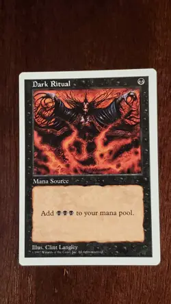 Dark Ritual Fifth Edition 5th EX/LP 153/449 MTG Magic the Gathering Common Black - Image 1