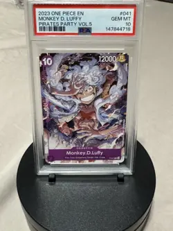 PSA 10 Monkey.D.Luffy (041) P-041 One Piece Promotion Cards Pirates Party Gear 5 - Image 1