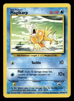Magikarp 35/102 Uncommon Base Set Unlimited Pokemon Card - Image 2