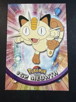 Meowth #52 Topps Trading Cards Series 1 Green Logo Pokemon - Image 1