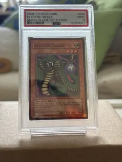 PSA 9 2002 Yu-Gi-Oh! MRL Magic Ruler 1st Edition 008 Electric Snake - Image 1