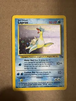 Pokemon TCG - Lapras - 10/62 - Holo Unlimited - Fossil Unlimited [Moderate Play] - Image 1