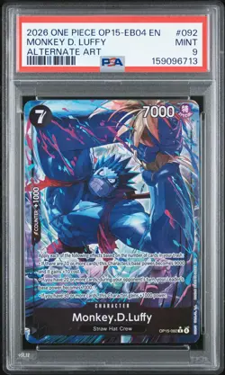 2026 One Piece Op15-092 English Kami's Island Monkey D. Luffy Alt Art PSA 9 #092 - Image 1
