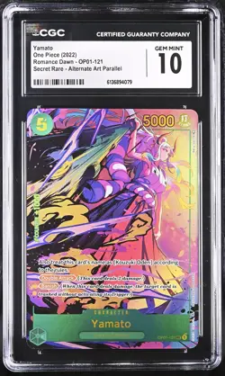 One Piece Romance Dawn CGC 10 Yamato OP01-121 Secret Rare Alt Art English - Image 1