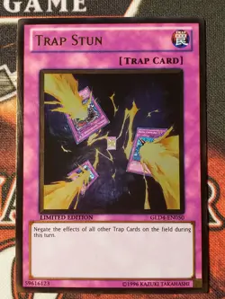 Yugioh Trap Stun GLD4-EN050 Gold Rare Limited Edition NM - Image 1