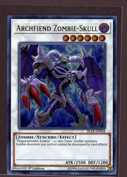 1st Ed Archfiend Zombie-Skull Holo Ultra Rare Yu-Gi-Oh! Card BLLR-EN058 NM/M - Image 1