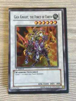 Yu-Gi-Oh! Gaia Knight, The Force Of Earth Super 1st 5DS1-EN042 - Image 1