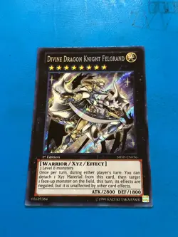 YUGIOH Secret Rare Divine Dragon Knight Felgrand SHSP-EN056 1st Edition - Image 1