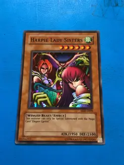 YUGIOH Super Rare Harpie Lady Sisters MRD-E009 - Image 1