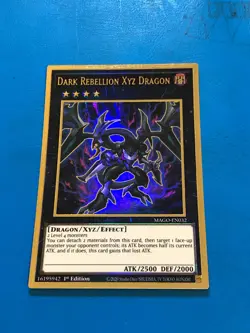 YUGIOH Gold Rare Dark Rebellion Xyz Dragon MAGO-EN032 1st Edition - Image 1