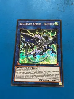 YUGIOH Secret Rare Dragunity Knight - Romulus MP20-EN145 1st Edition - Image 1