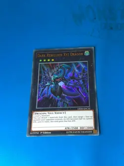 YUGIOH Ultra Rare Dark Rebellion Xyz Dragon LEDD-ENC32 1st Edition - Image 1