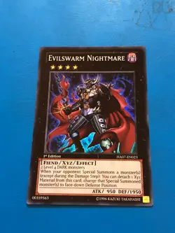 YUGIOH Super Rare Evilswarm Nightmare HA07-EN023 1st Edition - Image 1