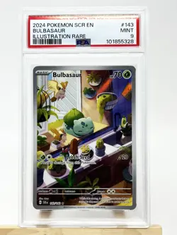2024 POKEMON SCR EN-STELLAR CROWN ILLUSTRATION RARE #143 BULBASAUR PSA 9 - Image 1