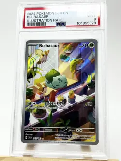 2024 POKEMON SCR EN-STELLAR CROWN ILLUSTRATION RARE #143 BULBASAUR PSA 9 - Image 4