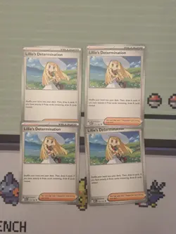 4x Lillie's Determination 119/132 Mega Evolution - Pokemon TCG - playset - Image 1