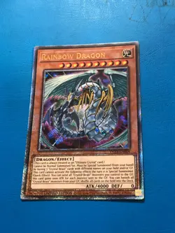YUGIOH Quarter Century Rare Rainbow Dragon TN23-EN004 - Image 1