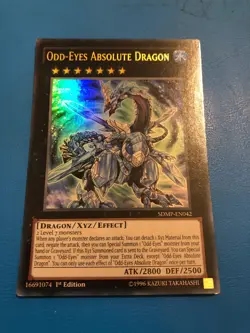 YUGIOH Ultra Rare Odd-Eyes Absolute Dragon SDMP-EN042 1st Edition - Image 1