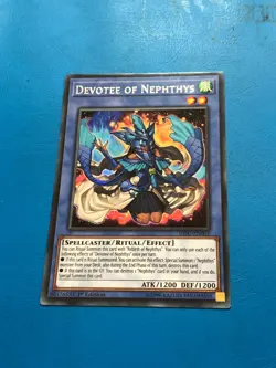YUGIOH Secret Rare Devotee Of Nephthys HISU-EN005 1st Edition - Image 1