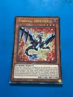 YUGIOH Ultra Rare Firewall Defenser CYAC-EN001 1st Edition PLAYED - Image 1