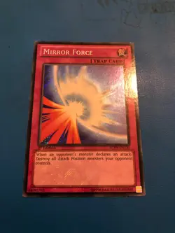 YUGIOH Secret Rare Mirror Force LCJW-EN130 1st Edition - Image 1