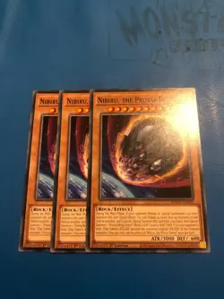 YUGIOH 3x Common Nibiru, The Primal Being SDWD-EN016 1st Edition - Image 1