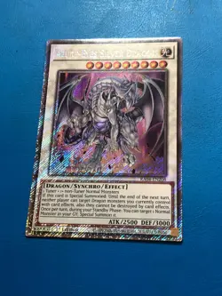 YUGIOH Platinum Secret Rare Azure-Eyes Silver Dragon RA04-EN208 1st Edition - Image 1