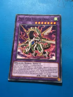 YUGIOH Common Odd-Eyes Vortex Dragon LEDD-ENC27 1st Edition PLAYED - Image 1