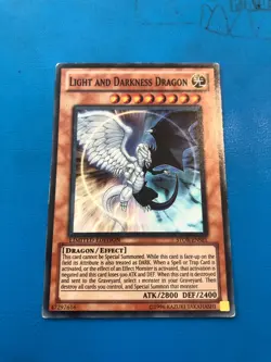 YUGIOH Super Rare Light And Darkness Dragon STOR-ENSE1 PLAYED - Image 1