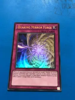 YUGIOH Ultra Rare Quaking Mirror Force BOSH-EN076 - Image 1