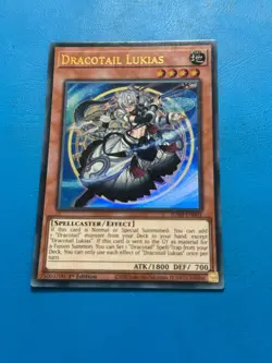 YUGIOH Ultra Rare Dracotail Lukias JUSH-EN001 1st Edition - Image 1