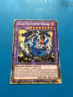 YUGIOH Starlight Rare Snake-Eyes Doomed Dragon RA05-EN039 1st Edition - Image 1