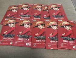 One Piece TCG OP13 Carrying On His Will Sleeved Booster Pack Lot of 10 English - Image 1