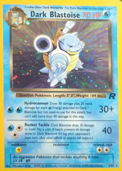 Dark Blastoise 3/82 - Holo Rare - Team Rocket - Pokemon WOTC Card - Image 1