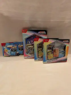 Pokemon TCG Sealed Lot: Prismatic Evolutions Binder, Poster & Sticker Collection - Image 1