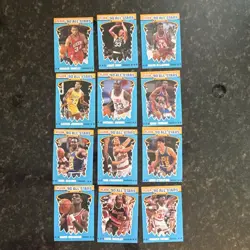 Fleer '90 All-Stars NBA Basketball Card Lot 12 Cards Jordan Bird Barkley - Image 1