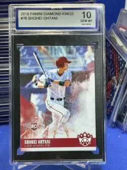 2018 Diamond Kings Shohei Ohtani #76 Facing Right Rookie Card ISA 10 GEM MINT - Image 1