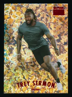 2021 Metal Universe Champions Premium Retro 97-98 Star Rubies Trey Sermon 28/50 - Image 1