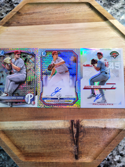 Topps 2026 Bowman Chrome/2025 Panini Prospect Gage Wood Auto 1st Bowman 3-Card - Image 1