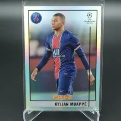 2020-21 TOPPS CHROME MERLIN COLLECTION CARD KYLIAN MBAPPE REFRACTOR #100 NM - Image 1