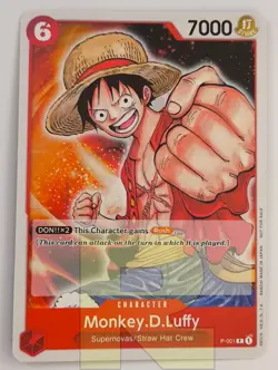 PRE ERRATA Monkey D. Luffy ® PROMO P-001 ® One Piece ® Inglese - Image 1
