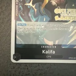 Kalifa - OP03-081 R - One Piece TCG Judge Promo Foil Stamped English Mint/NM - Image 4