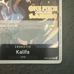 Kalifa - OP03-081 R - One Piece TCG Judge Promo Foil Stamped English Mint/NM - Image 5
