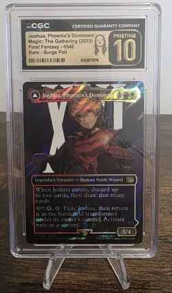 💎 CGC Pristine 10 Joshua, Phoenix's Dominant Surge Foil Magic MTG Final Fantasy - Image 1
