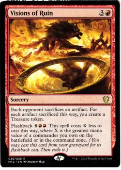 Visions of Ruin 36 R Commander: Innistrad: Midnight Hunt NM MTG - Image 1