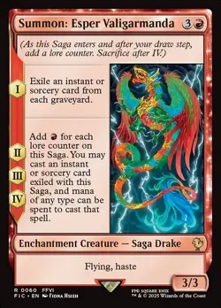 Summon: Esper Valigarmanda Commander: FINAL FANTASY NM MTG Non-Foil - Image 1
