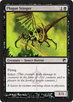 Light Play x 1 Plague Stinger - Foil Scars of Mirrodin - Image 1